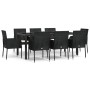 9-piece garden dining set and black synthetic rattan cushions by vidaXL, Garden sets - Ref: Foro24-3185004, Price: 601,04 €, ...