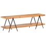Mueble para TV de madera maciza de acacia 160x40x50 cm