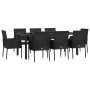 9-piece garden dining set and black synthetic rattan cushions by vidaXL, Garden sets - Ref: Foro24-3185004, Price: 601,04 €, ...