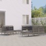 11-teiliges Gartenmöbel-Set und graue synthetische Rattankissen von vidaXL, Gartensets - Ref: Foro24-3187576, Preis: 610,66 €...