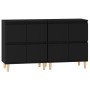 Sideboards 2 Stück schwarzes Sperrholz 60x35x70 cm von vidaXL, Sideboards - Ref: Foro24-3185752, Preis: 146,62 €, Rabatt: %