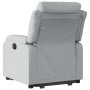 Sillón eléctrico reclinable elevable de tela gris claro