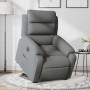 Sillón eléctrico reclinable elevable de tela gris oscuro
