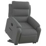 Sillón eléctrico reclinable elevable de tela gris oscuro