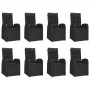 9-teiliges Garten-Essset und schwarze Kissen aus synthetischem Rattan von vidaXL, Gartensets - Ref: Foro24-3157604, Preis: 1,...