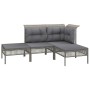 11-teiliges Gartenmöbel-Set und graue synthetische Rattankissen von vidaXL, Gartensets - Ref: Foro24-3187576, Preis: 610,66 €...