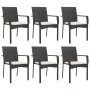 7-piece garden dining set with black synthetic rattan cushions by vidaXL, Garden sets - Ref: Foro24-3184978, Price: 545,89 €,...