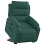 Sillón eléctrico reclinable elevable de tela verde oscuro