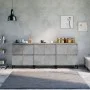 Sideboards 3 pcs concrete gray plywood 60x35x70 cm by vidaXL, Sideboards - Ref: Foro24-3185779, Price: 201,40 €, Discount: %
