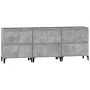 Sideboards 3 pcs concrete gray plywood 60x35x70 cm by vidaXL, Sideboards - Ref: Foro24-3185779, Price: 201,40 €, Discount: %
