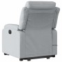 Sillón de masaje eléctrico reclinable elevable tela gris claro