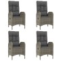 5-piece garden dining set with gray synthetic rattan cushions by vidaXL, Garden sets - Ref: Foro24-3185025, Price: 629,72 €, ...