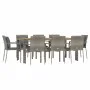 Garden dining set 9 pieces and gray synthetic rattan cushions by vidaXL, Garden sets - Ref: Foro24-3184974, Price: 730,79 €, ...