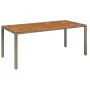 Garten-Essgruppe 9-teilig und graue synthetische Rattankissen von vidaXL, Gartensets - Ref: Foro24-3184974, Preis: 730,79 €, ...