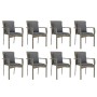 Garden dining set 9 pieces and gray synthetic rattan cushions by vidaXL, Garden sets - Ref: Foro24-3157962, Price: 694,66 €, ...
