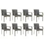 Garden dining set 9 pieces and gray synthetic rattan cushions by vidaXL, Garden sets - Ref: Foro24-3157962, Price: 719,65 €, ...