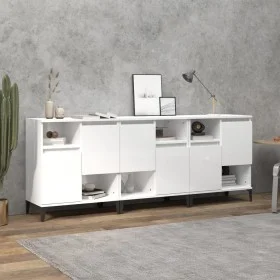 Sideboards 3 Einheiten aus glänzend weißem Sperrholz 60x35x70 cm von vidaXL, Sideboards - Ref: Foro24-3185745, Preis: 174,69 ...