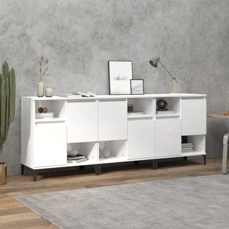 Sideboards 3 Einheiten aus glänzend weißem Sperrholz 60x35x70 cm von vidaXL, Sideboards - Ref: Foro24-3185745, Preis: 174,69 ...