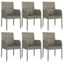 Garden dining set 7 pieces and gray synthetic rattan cushions by vidaXL, Garden sets - Ref: Foro24-3185008, Price: 441,53 €, ...