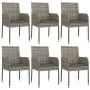 Garden dining set 7 pieces and gray synthetic rattan cushions by vidaXL, Garden sets - Ref: Foro24-3185008, Price: 443,24 €, ...
