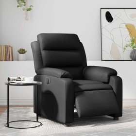 Sillón reclinable eléctrico de cuero sintético negro en Sillones | Comprar online en Foro24