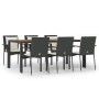 7-piece garden dining set and black synthetic rattan cushions by vidaXL, Garden sets - Ref: Foro24-3157967, Price: 526,59 €, ...