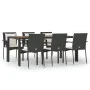 7-piece garden dining set and black synthetic rattan cushions by vidaXL, Garden sets - Ref: Foro24-3157967, Price: 564,45 €, ...
