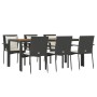 7-piece garden dining set and black synthetic rattan cushions by vidaXL, Garden sets - Ref: Foro24-3157967, Price: 526,59 €, ...