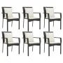 7-piece garden dining set and black synthetic rattan cushions by vidaXL, Garden sets - Ref: Foro24-3157967, Price: 564,45 €, ...