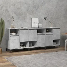 Sideboards 3 pcs concrete gray plywood 60x35x70 cm by vidaXL, Sideboards - Ref: Foro24-3185747, Price: 210,78 €, Discount: %
