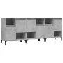 Sideboards 3 Stück betongraues Sperrholz 60x35x70 cm von vidaXL, Sideboards - Ref: Foro24-3185747, Preis: 210,78 €, Rabatt: %
