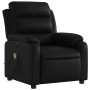 Sillón de masaje reclinable eléctrico cuero sintético negro
