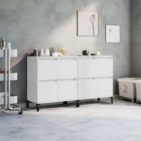 Sideboards 2 Stück weißes Sperrholz 60x35x70 cm von vidaXL, Sideboards - Ref: Foro24-3185759, Preis: 125,37 €, Rabatt: %