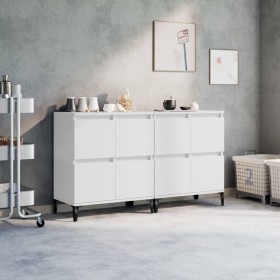 Sideboards 2 Stück weißes Sperrholz 60x35x70 cm von vidaXL, Sideboards - Ref: Foro24-3185759, Preis: 127,22 €, Rabatt: %