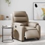 Sillón reclinable de masaje eléctrico cuero sintético capuchino