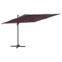 Cantilever parasol with burgundy red LEDs 400x300 cm by vidaXL, Umbrellas - Ref: Foro24-319933, Price: 258,35 €, Discount: %