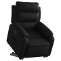 Sillón reclinable elevable cuero artificial negro
