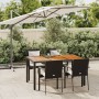 5-teiliges Gartenmöbel-Set mit schwarzen synthetischen Rattankissen von vidaXL, Gartensets - Ref: Foro24-3184989, Preis: 396,...