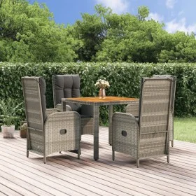 5-piece garden dining set with gray synthetic rattan cushions by vidaXL, Garden sets - Ref: Foro24-3185050, Price: 690,58 €, ...