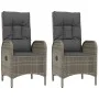 3-piece garden dining set with gray synthetic rattan cushions by vidaXL, Garden sets - Ref: Foro24-3185038, Price: 394,13 €, ...