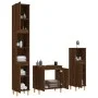 3-piece bathroom furniture set in brown oak plywood by vidaXL, Bathroom furniture - Ref: Foro24-3185588, Price: 185,71 €, Dis...