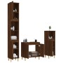 3-teiliges Badezimmermöbel-Set aus braunem Eichensperrholz von vidaXL, Badezimmermöbel - Ref: Foro24-3185588, Preis: 192,16 €...