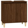 3-teiliges Badezimmermöbel-Set aus braunem Eichensperrholz von vidaXL, Badezimmermöbel - Ref: Foro24-3185588, Preis: 192,16 €...