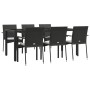 7-piece garden dining set and black synthetic rattan cushions by vidaXL, Garden sets - Ref: Foro24-3184979, Price: 525,27 €, ...