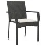 7-piece garden dining set and black synthetic rattan cushions by vidaXL, Garden sets - Ref: Foro24-3184979, Price: 591,13 €, ...