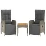 4-piece garden dining set with gray PE rattan cushions by vidaXL, Garden sets - Ref: Foro24-3185085, Price: 435,73 €, Discoun...