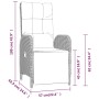 4-piece garden dining set with gray PE rattan cushions by vidaXL, Garden sets - Ref: Foro24-3185085, Price: 421,87 €, Discoun...
