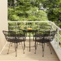 5-piece black synthetic rattan garden dining set by vidaXL, Garden sets - Ref: Foro24-3157838, Price: 303,25 €, Discount: %