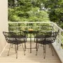 5-piece black synthetic rattan garden dining set by vidaXL, Garden sets - Ref: Foro24-3157838, Price: 299,73 €, Discount: %