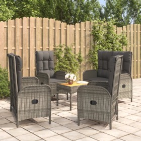 5-piece garden dining set with gray synthetic rattan cushions by vidaXL, Garden sets - Ref: Foro24-3185087, Price: 562,81 €, ...